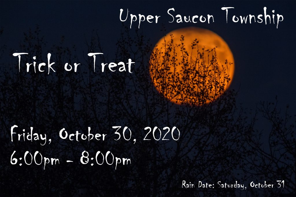Halloween and Trick or Treat Upper Saucon Township Lehigh County